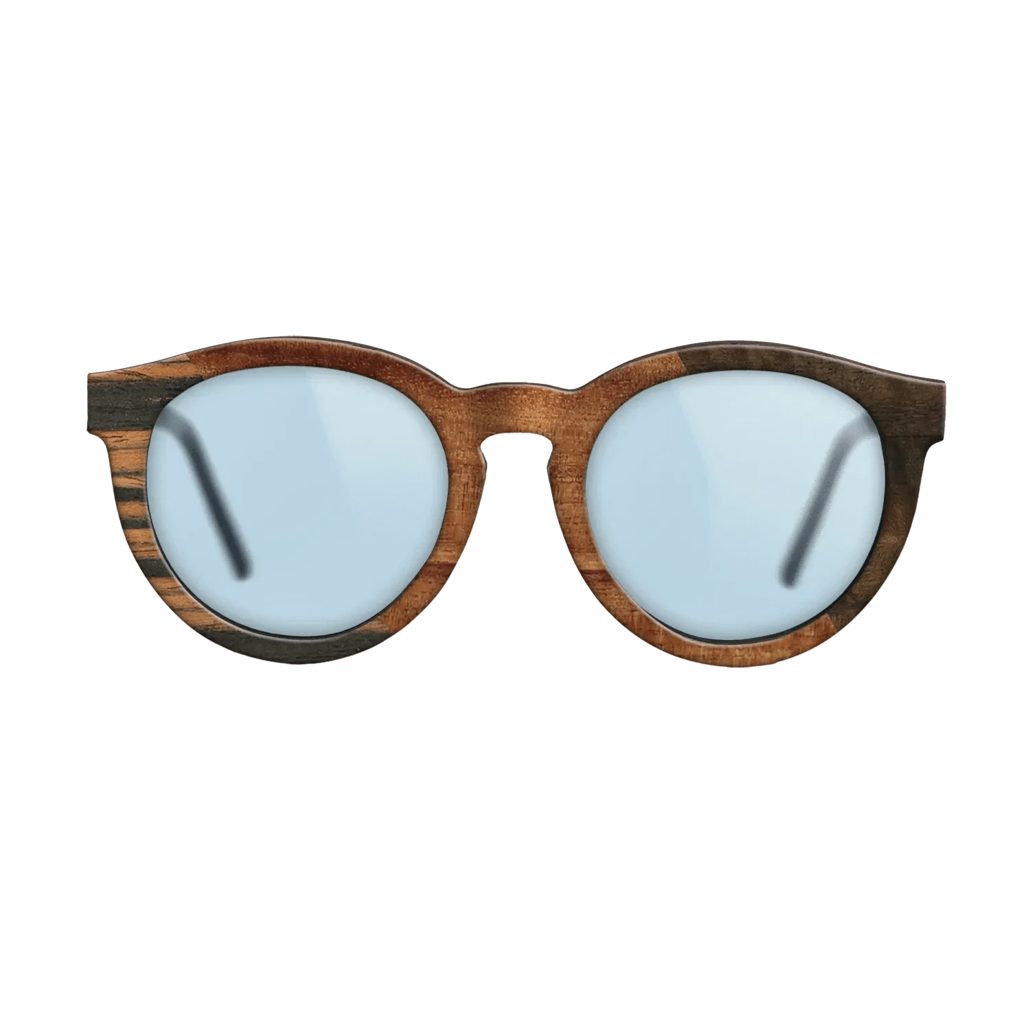 Walnut Burl,Italian Ebony,Koa,Fumed Eucalyptus: Angle Cut - The Rebel - Round - 915 - SIRIS wood optic
