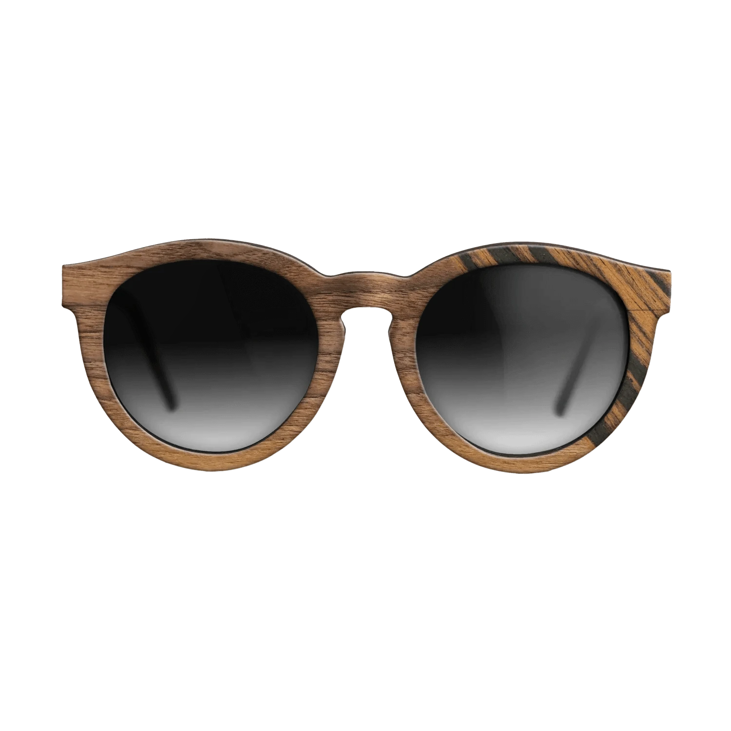 Walnut Claro Light,Italian Ebony: Dicut - The Rebel - Round - 952 - SIRIS wood optic