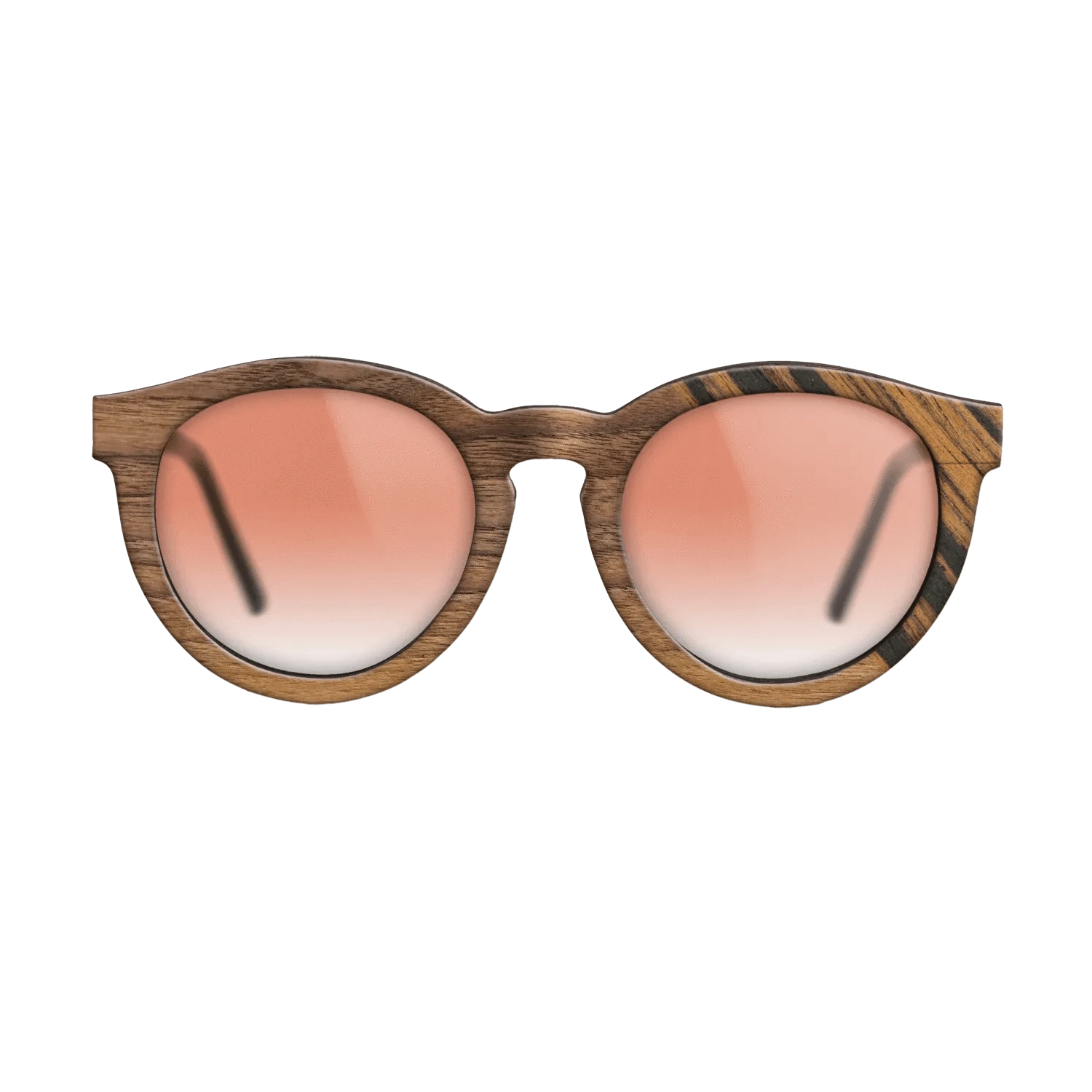 Walnut Claro Light,Italian Ebony: Dicut - The Rebel - Round - 952 - SIRIS wood optic