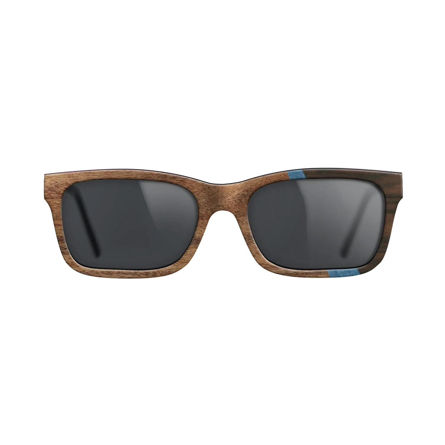 Walnut Claro Light,Poplar Dyed: Blue Denim,Ziricote Dark Quartered: Wedge - The Sage - Rectangle - 1183 - SIRIS wood optic