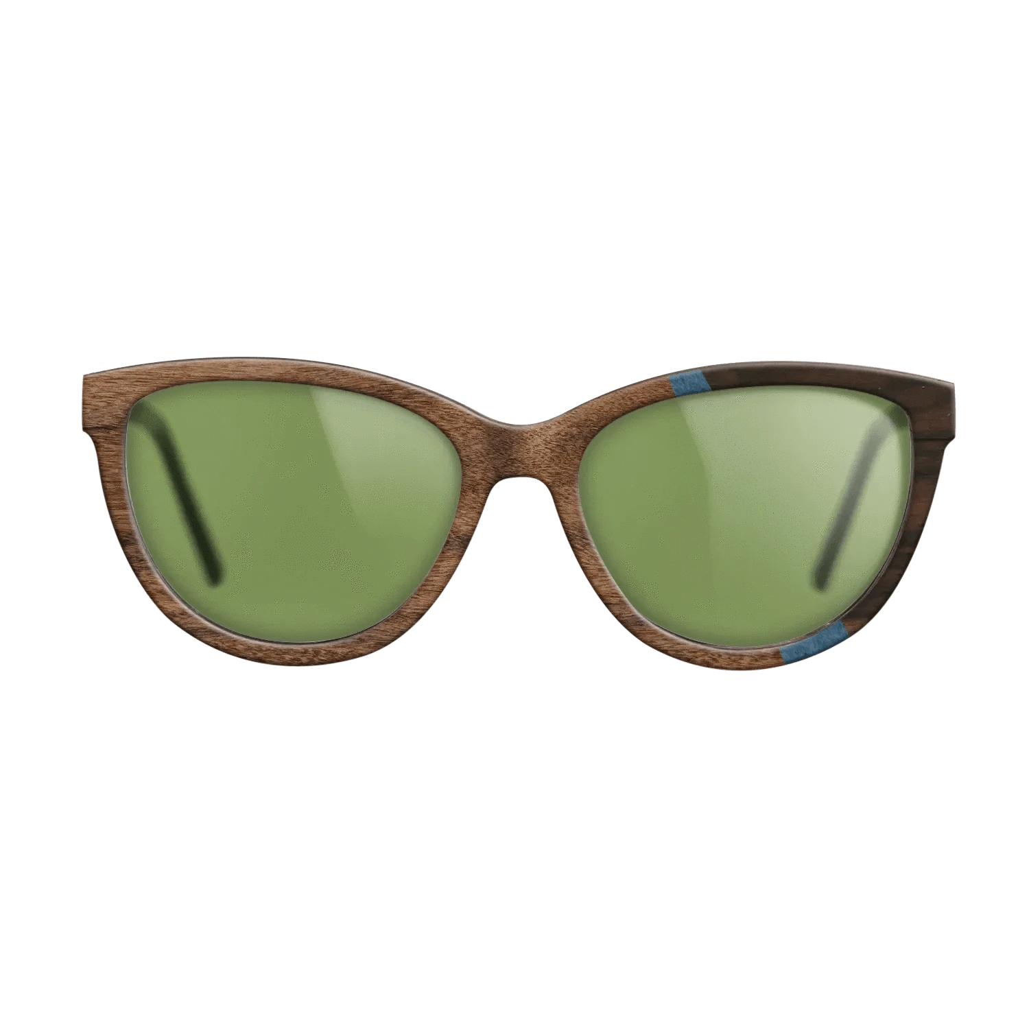 Walnut Claro Light,Poplar Dyed: Blue Denim,Ziricote Dark Quartered: Wedge - The Maiden - Cat - 1183 - SIRIS wood optic