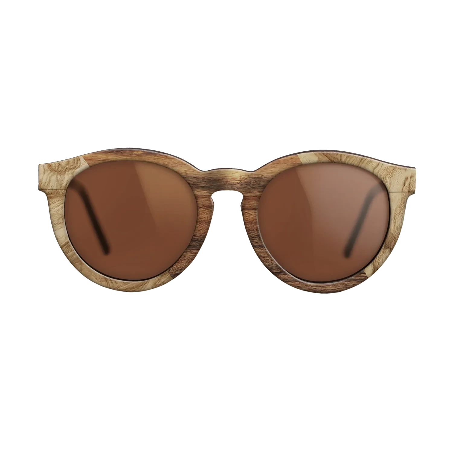 Kingwood,Olive Burl,Santos Rosewood Light: Angle Cut - The Rebel - Round - 907 - SIRIS wood optic