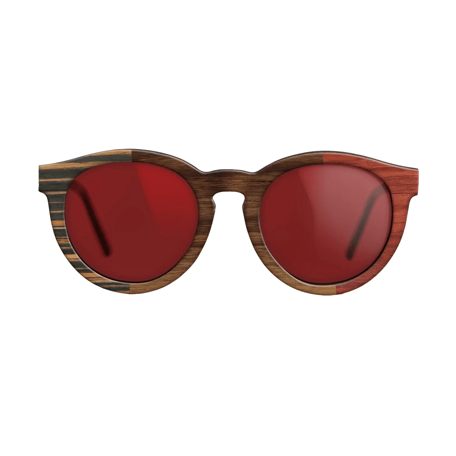 Walnut Claro Dark,Italian Ebony,Poplar Dyed: Red: Patch - The Rebel - Round - 932 - SIRIS wood optic