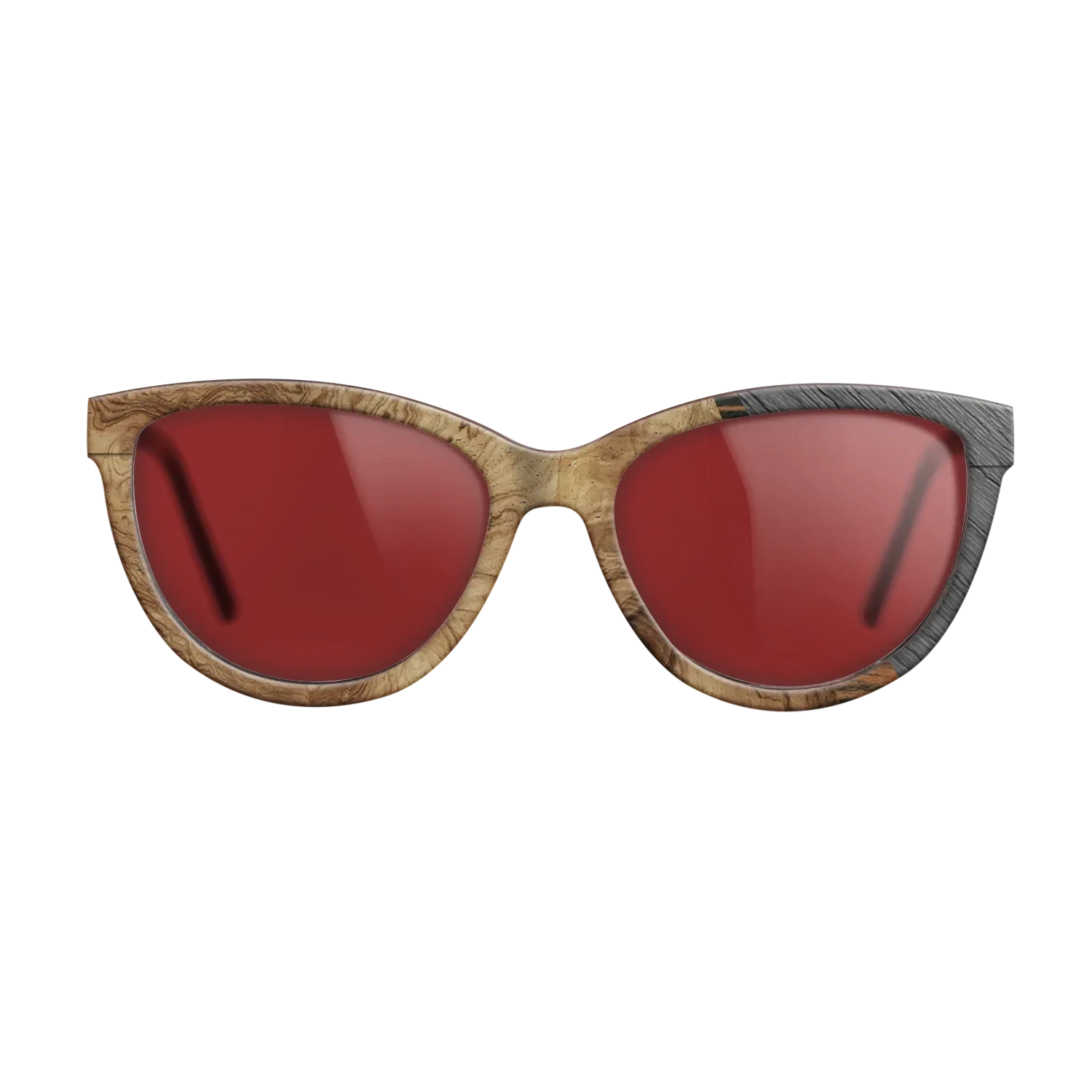 Walnut Claro Light,Olive Burl,Italian Ebony,Poplar Dyed: Grey: Angle Cut - The Maiden - Cat - 1714 - SIRIS wood optic