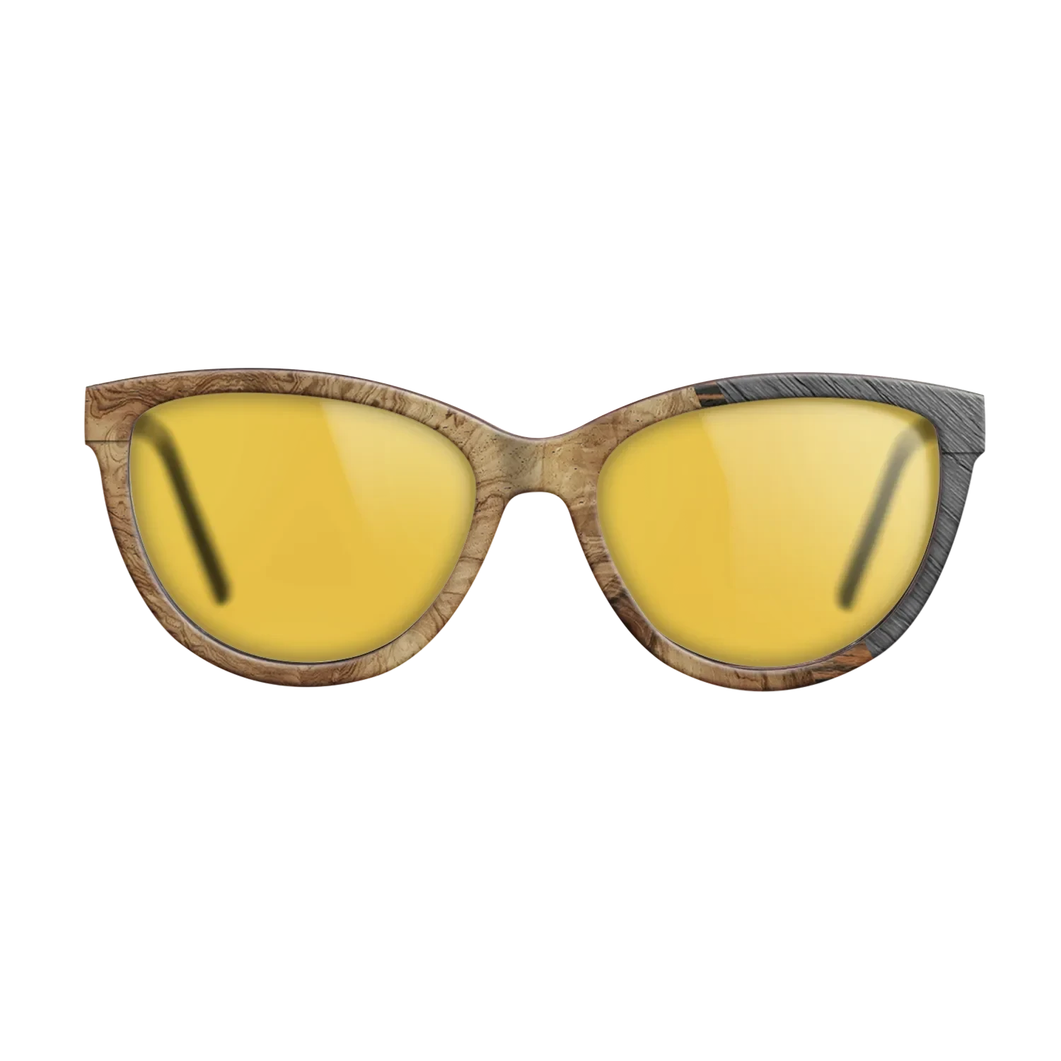 Walnut Claro Light,Olive Burl,Italian Ebony,Poplar Dyed: Grey: Angle Cut - The Maiden - Cat - 1714 - SIRIS wood optic