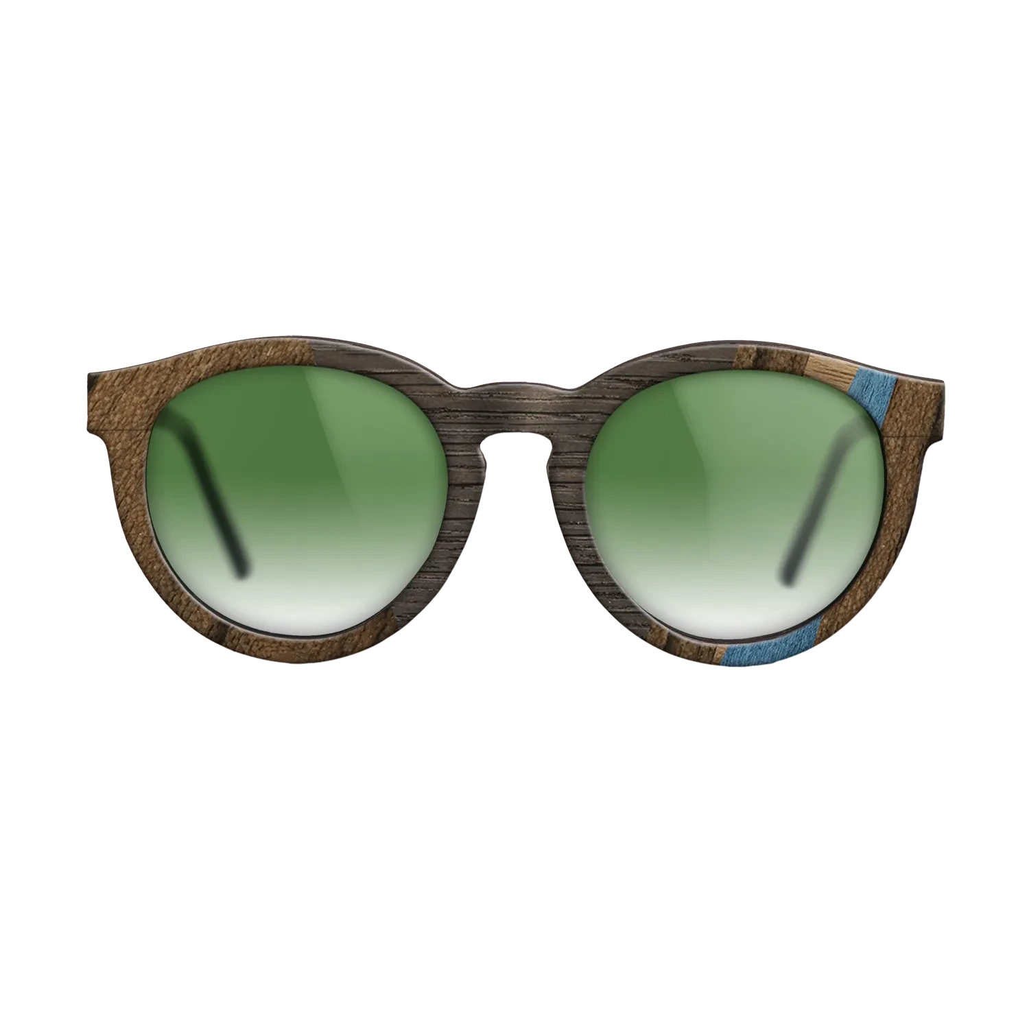 Poplar Dyed: Blue Denim,Walnut: Straight Grain,Ziricote Dark Quartered,Bocote,Fumed Oak: Angle Cut - The Rebel - Round - 1060 - SIRIS wood optic