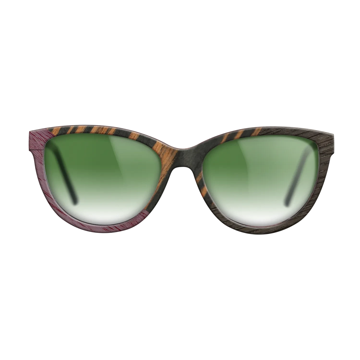 Italian Ebony,Purpleheart,Fumed Oak: Angle Cut - The Maiden - Cat - 1565 - SIRIS wood optic