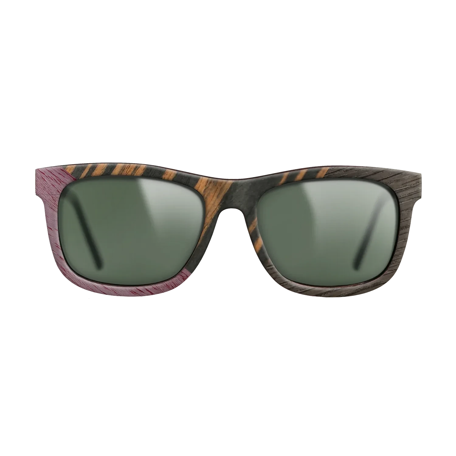 Italian Ebony,Purpleheart,Fumed Oak: Angle Cut - The Hero - Square - 1565 - SIRIS wood optic