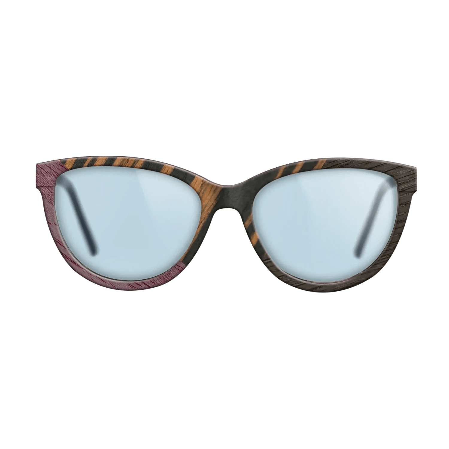 Italian Ebony,Purpleheart,Fumed Oak: Angle Cut - The Maiden - Cat - 1565 - SIRIS wood optic