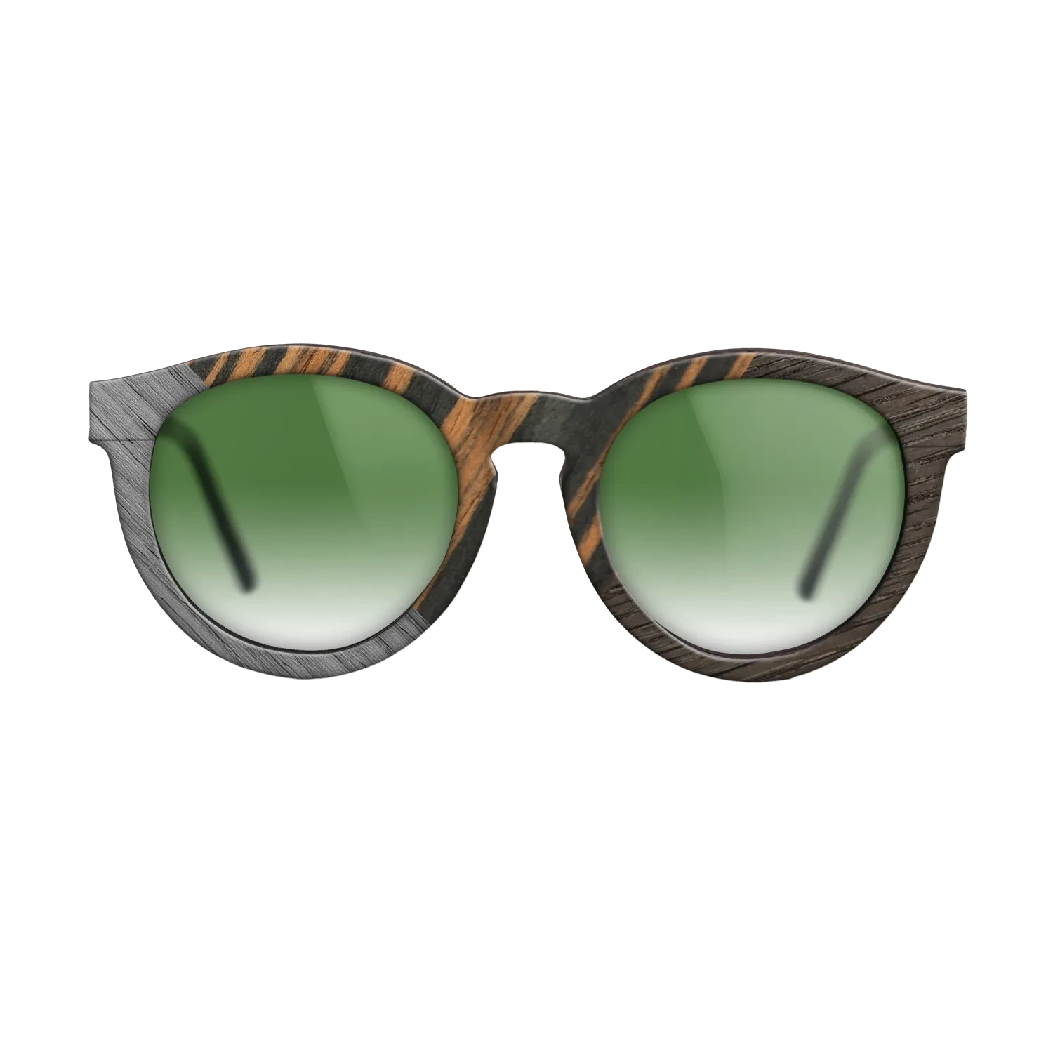 Koa,Fumed Oak,Purpleheart: Angle Cut - The Rebel - Round - 1384 - SIRIS wood optic