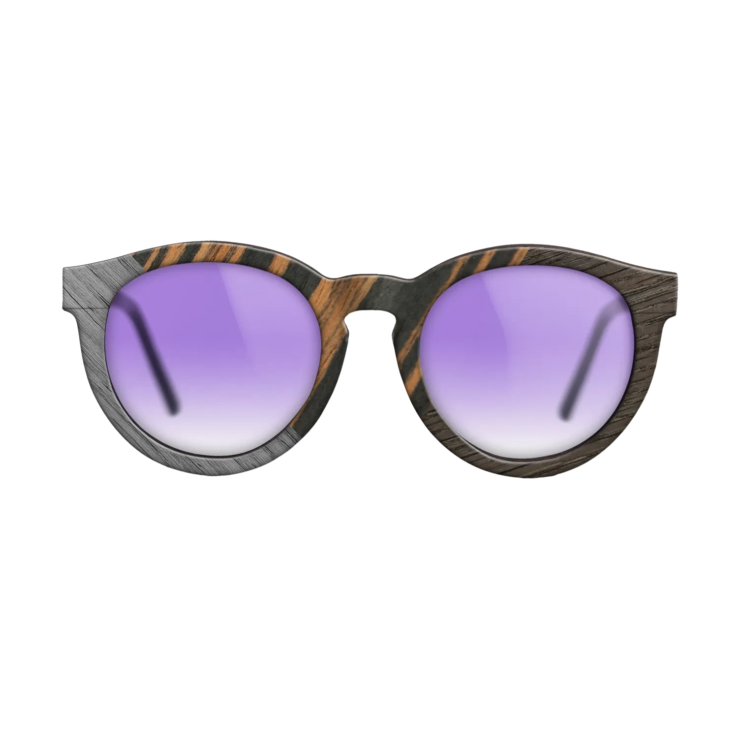 Koa,Fumed Oak,Purpleheart: Angle Cut - The Rebel - Round - 1384 - SIRIS wood optic