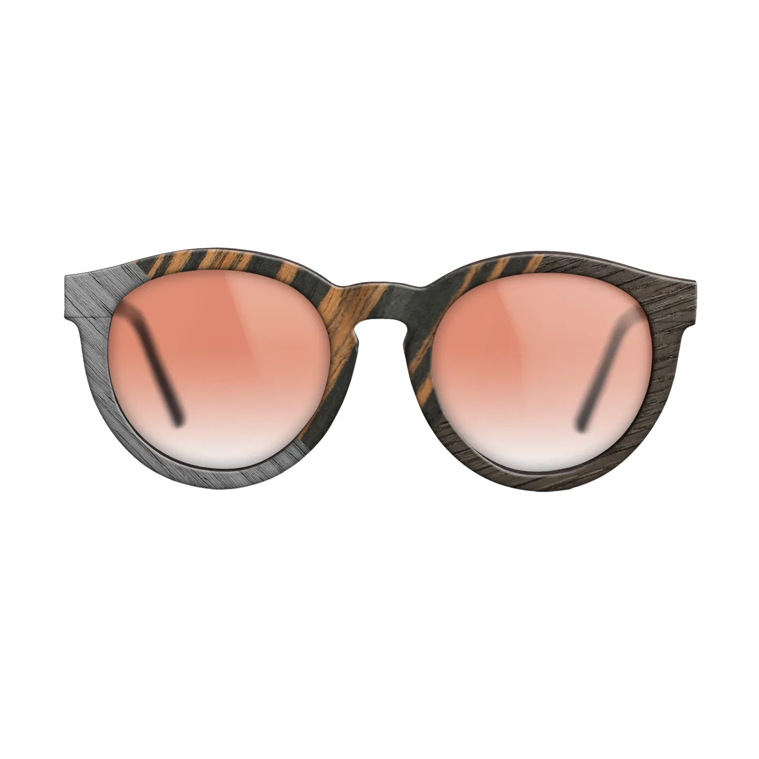 Koa,Fumed Oak,Purpleheart: Angle Cut - The Rebel - Round - 1384 - SIRIS wood optic