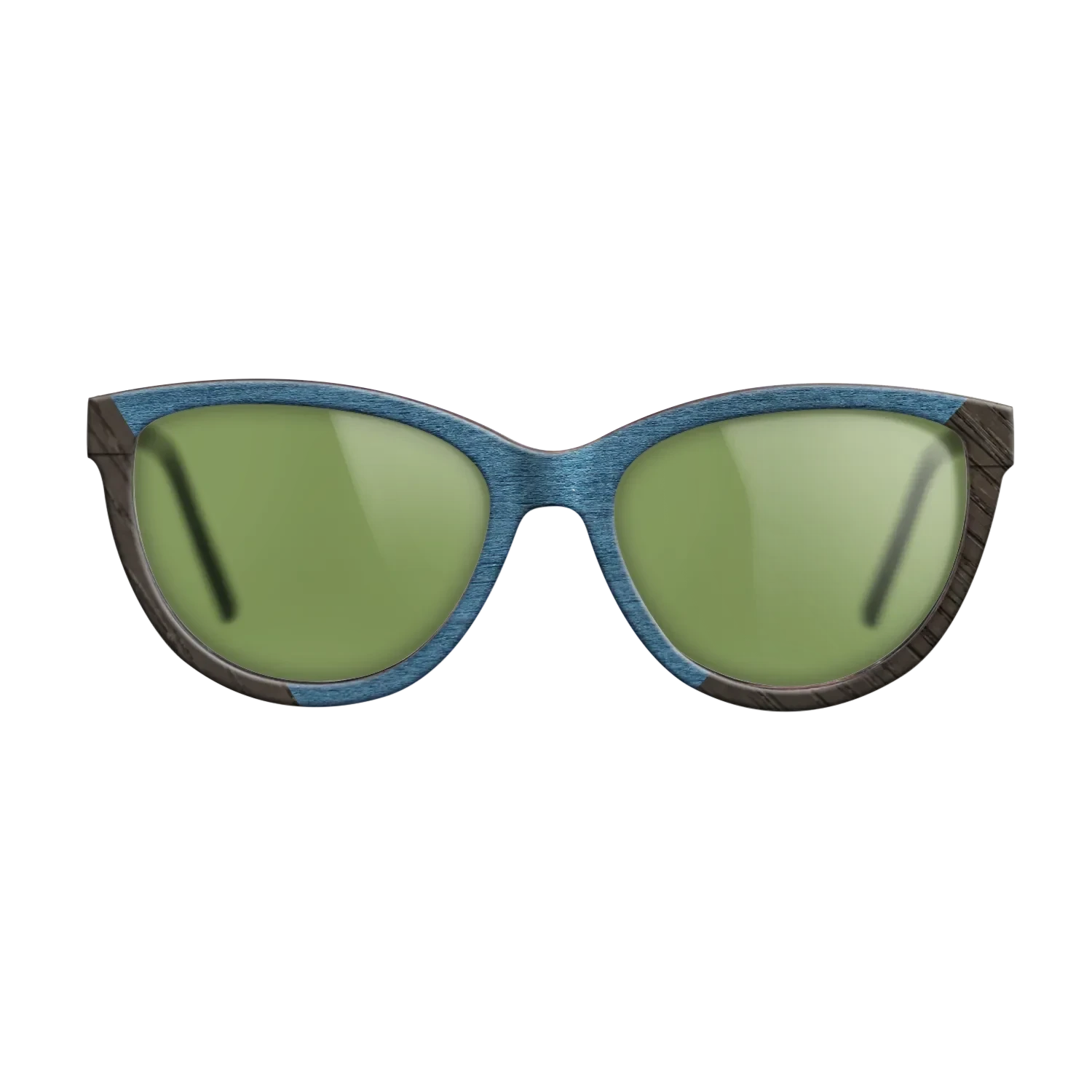 Koa,Fumed Oak,Poplar Dyed: Blue Denim: Angle Cut - The Maiden - Cat - 1022 - SIRIS wood optic