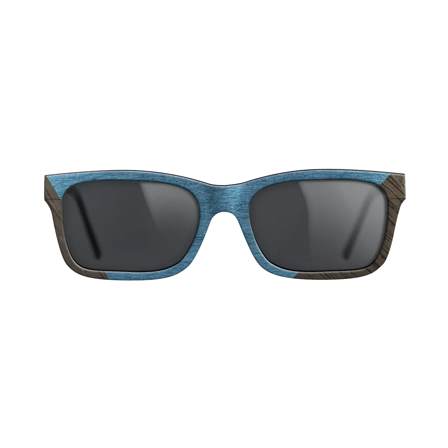 Koa,Fumed Oak,Poplar Dyed: Turquoise,Italian Ebony: Angle Cut - The Sage - Rectangle - 1835 - SIRIS wood optic