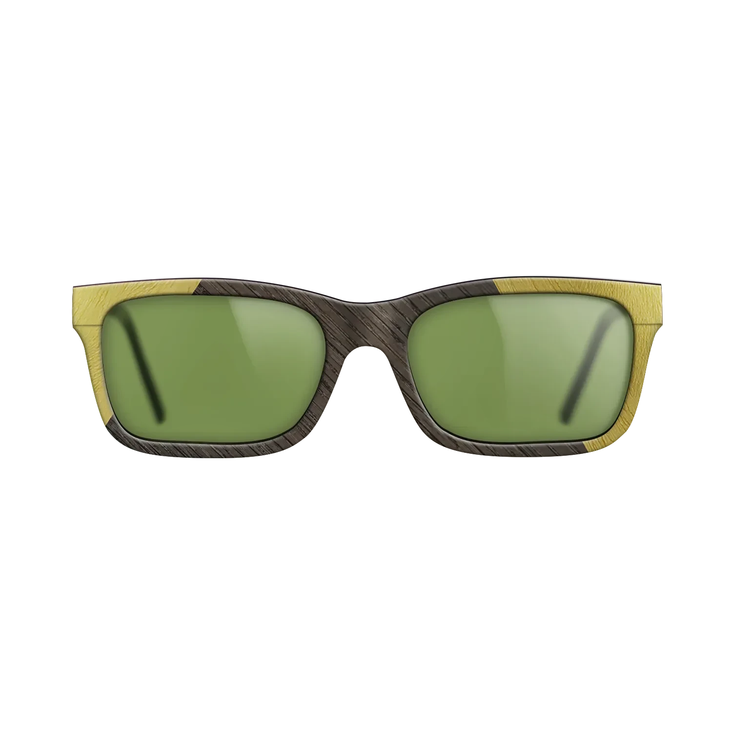 Rosewood Reconstituted,Poplar Dyed: Yellow,Fumed Oak: Angle Cut - The Sage - Rectangle - 1350 - SIRIS wood optic