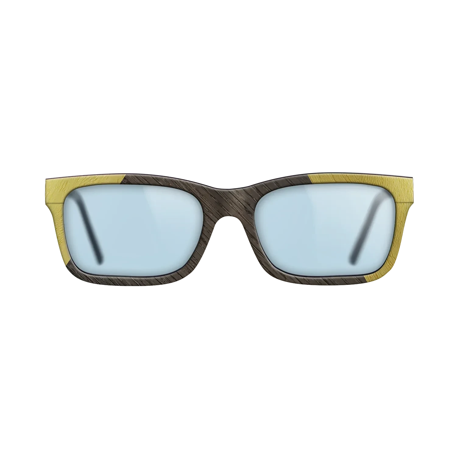 Rosewood Reconstituted,Poplar Dyed: Yellow,Fumed Oak: Angle Cut - The Sage - Rectangle - 1350 - SIRIS wood optic