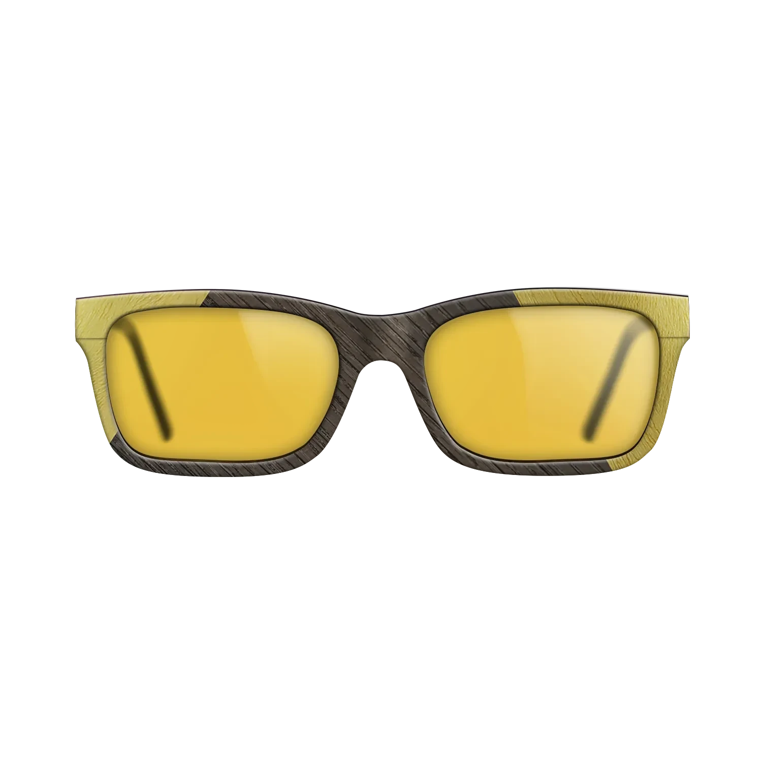 Rosewood Reconstituted,Poplar Dyed: Yellow,Fumed Oak: Angle Cut - The Sage - Rectangle - 1350 - SIRIS wood optic