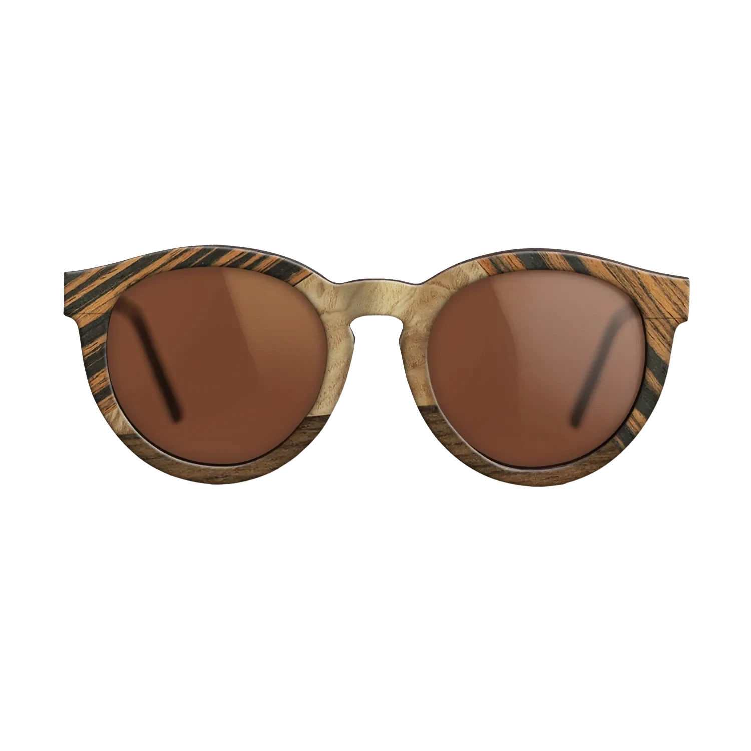 Ziricote Dark Quartered,Walnut: Straight Grain,Italian Ebony,Olive Burl: Bauhaus - The Rebel - Round - 983 - SIRIS wood optic