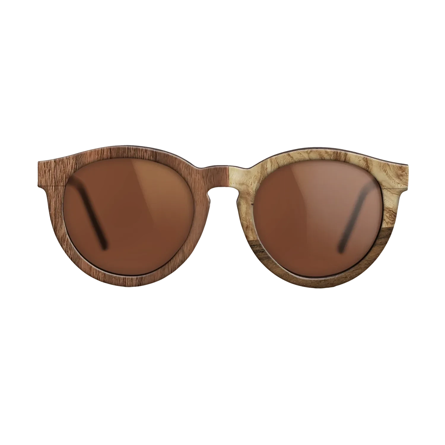 Walnut: Straight Grain,Walnut Claro Dark,Ziricote Dark Quartered,Olive Burl: Bauhaus - The Rebel - Round - 2000 - SIRIS wood optic