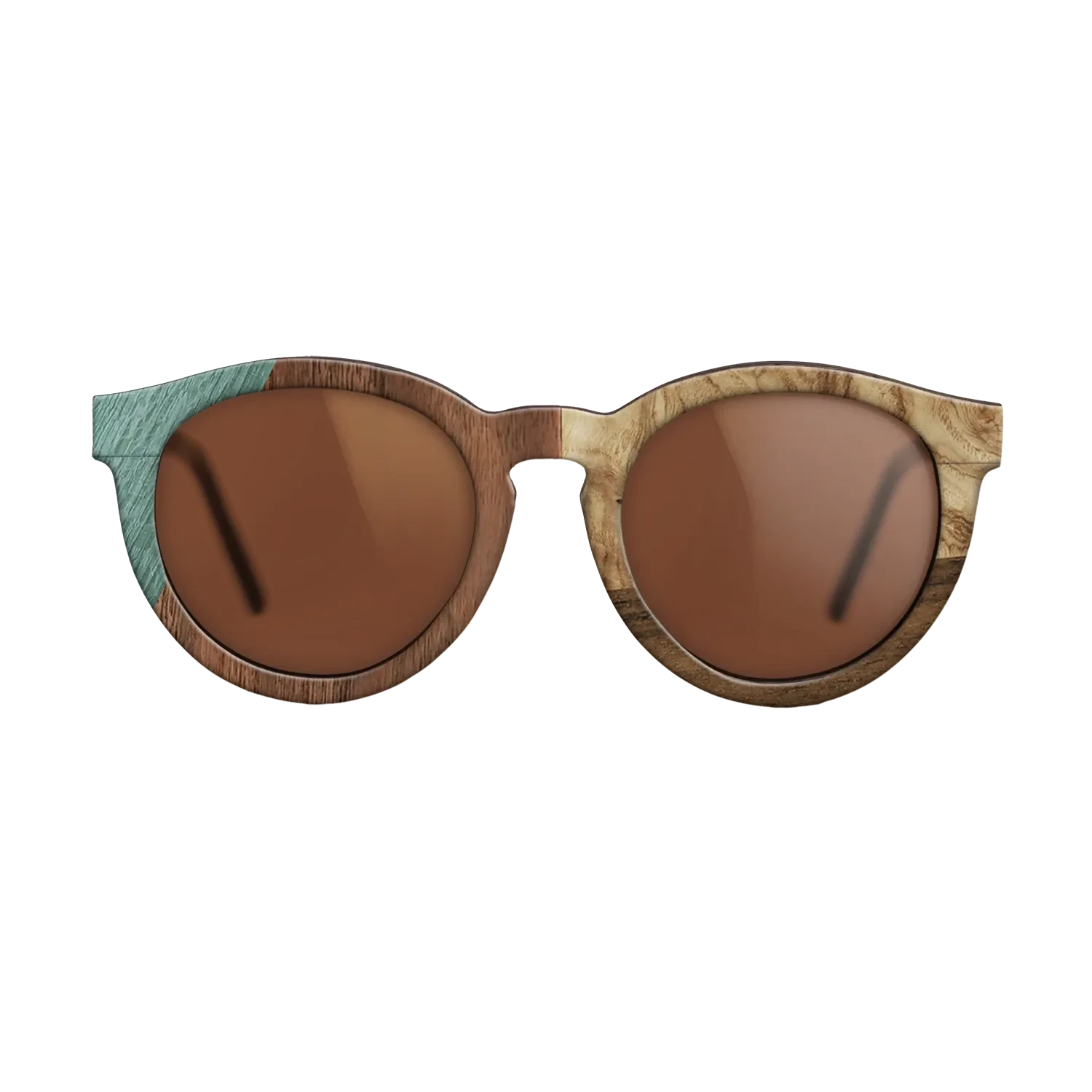 Walnut Claro Light,Poplar Dyed: Baby Blue,Walnut: Straight Grain,Olive Burl,Ziricote Dark Quartered: Bauhaus - The Rebel - Round - 1141 - SIRIS wood optic