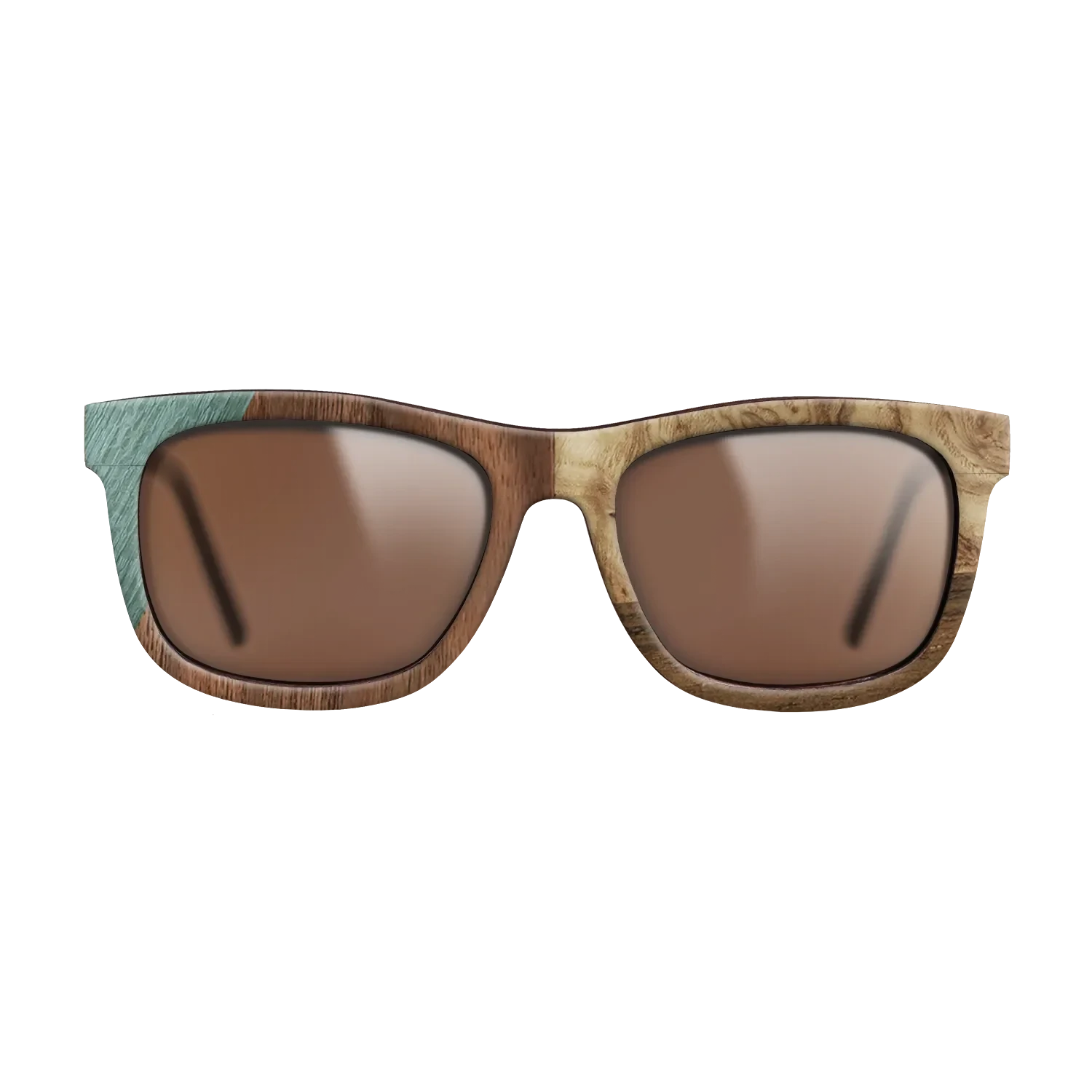 Walnut Claro Light,Poplar Dyed: Baby Blue,Walnut: Straight Grain,Olive Burl,Ziricote Dark Quartered: Bauhaus - The Hero - Square - 1141 - SIRIS wood optic