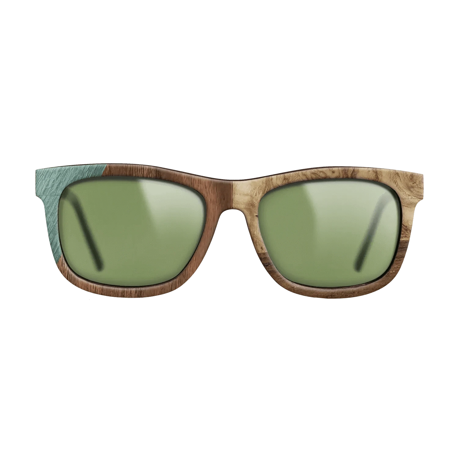 Walnut Claro Light,Poplar Dyed: Baby Blue,Walnut: Straight Grain,Olive Burl,Ziricote Dark Quartered: Bauhaus - The Hero - Square - 1141 - SIRIS wood optic