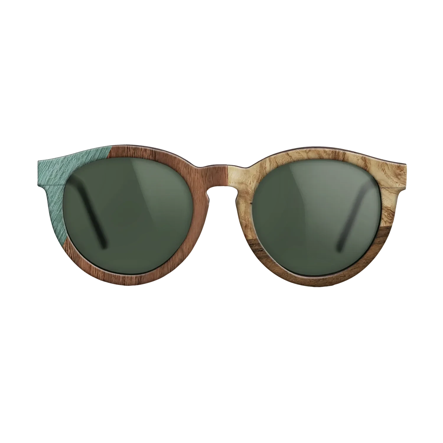 Walnut Claro Light,Poplar Dyed: Baby Blue,Walnut: Straight Grain,Olive Burl,Ziricote Dark Quartered: Bauhaus - The Rebel - Round - 1141 - SIRIS wood optic