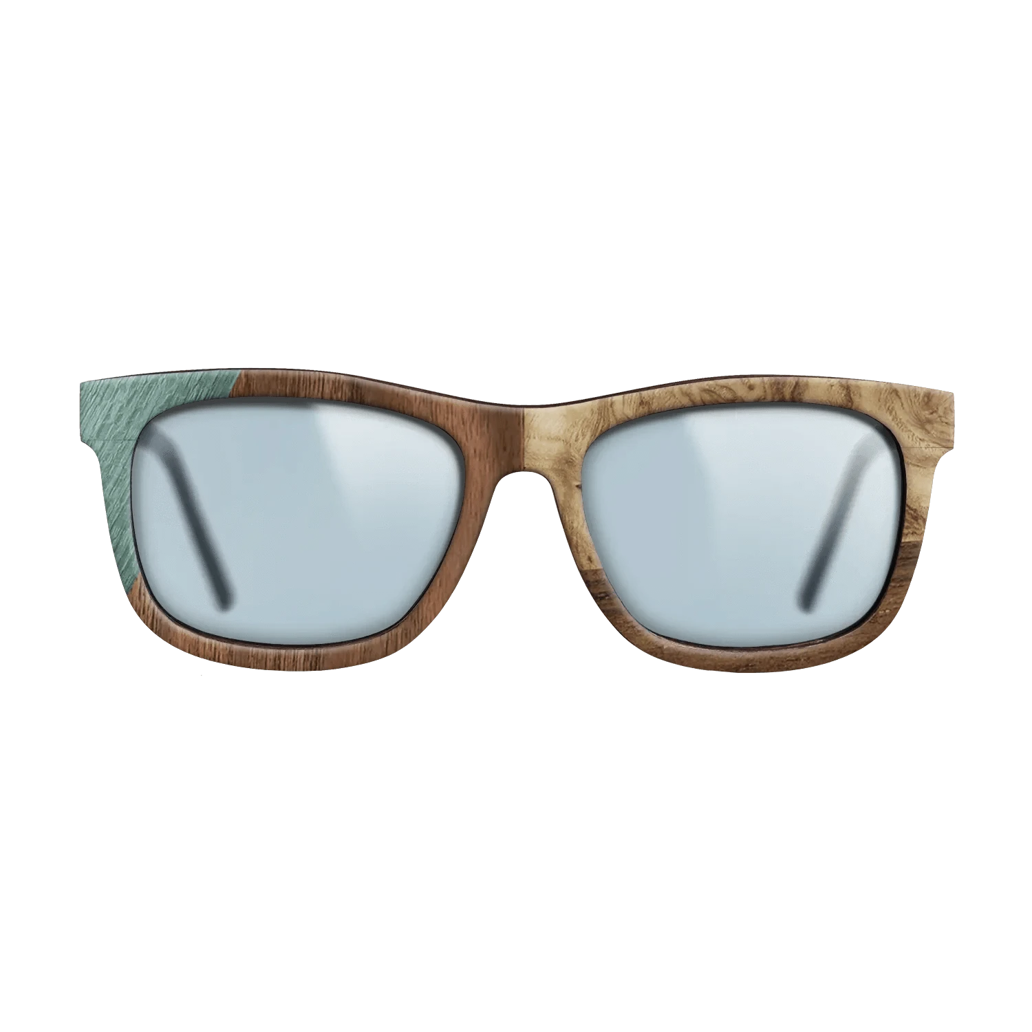 Walnut Claro Light,Poplar Dyed: Baby Blue,Walnut: Straight Grain,Olive Burl,Ziricote Dark Quartered: Bauhaus - The Hero - Square - 1141 - SIRIS wood optic