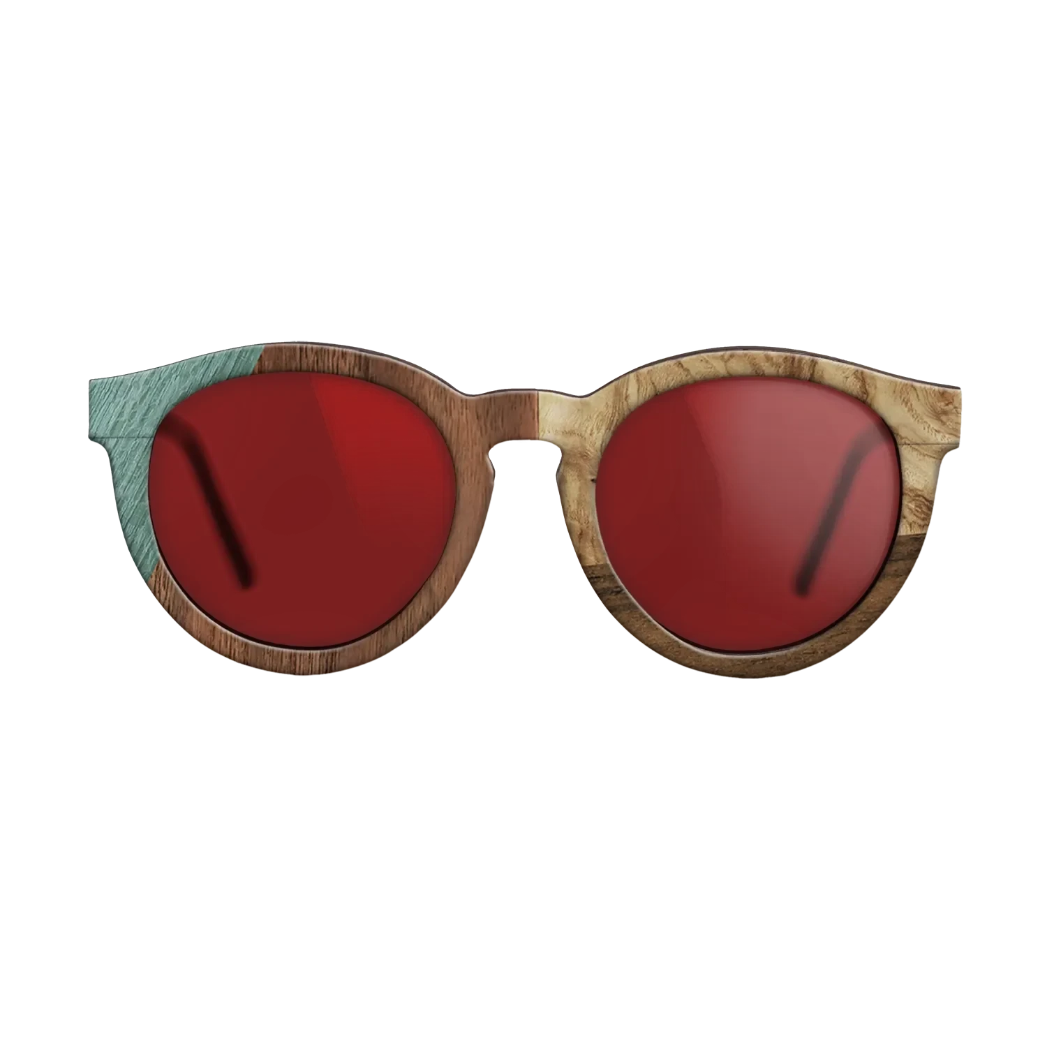 Walnut Claro Light,Poplar Dyed: Baby Blue,Walnut: Straight Grain,Olive Burl,Ziricote Dark Quartered: Bauhaus - The Rebel - Round - 1141 - SIRIS wood optic