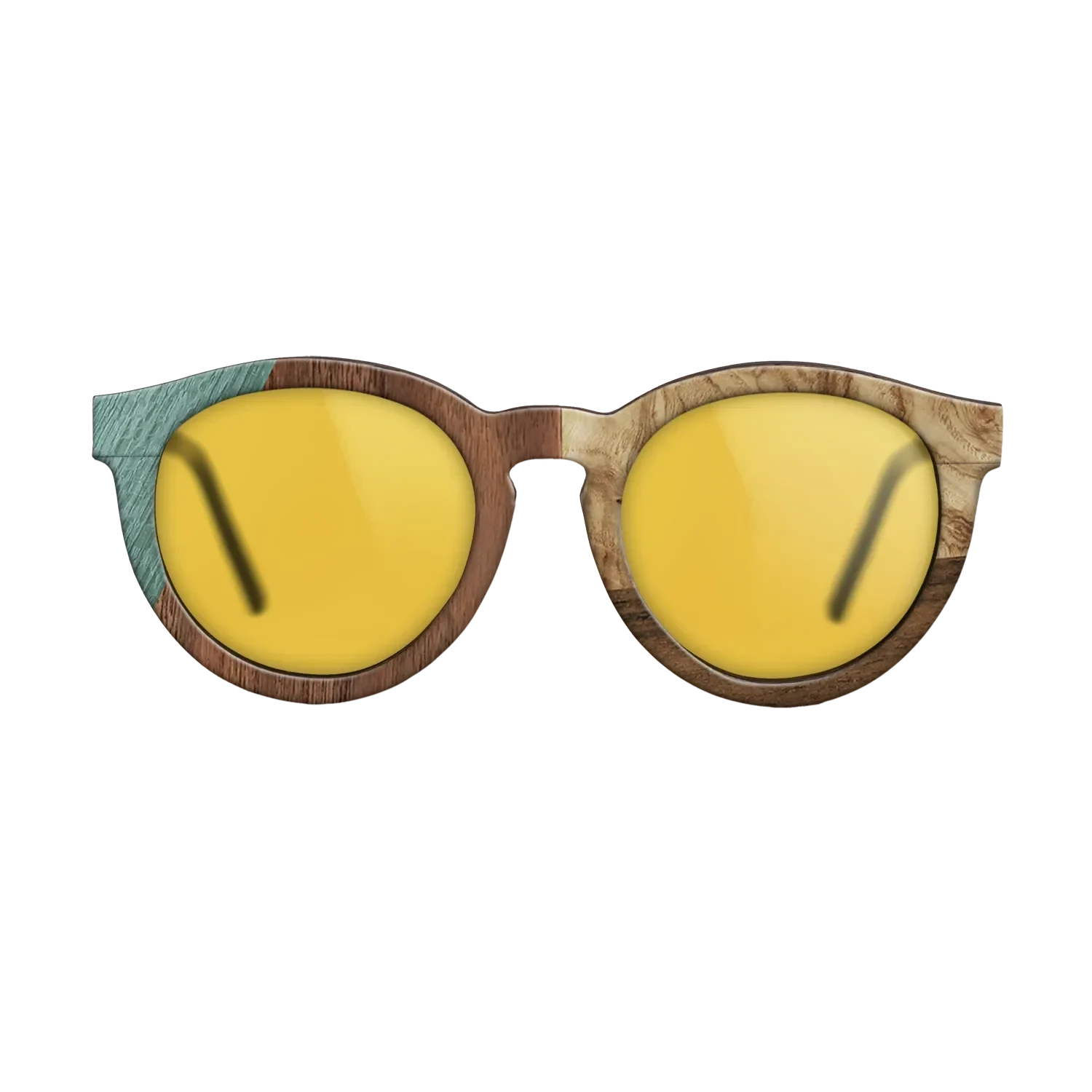 Walnut Claro Light,Poplar Dyed: Baby Blue,Walnut: Straight Grain,Olive Burl,Ziricote Dark Quartered: Bauhaus - The Rebel - Round - 1141 - SIRIS wood optic