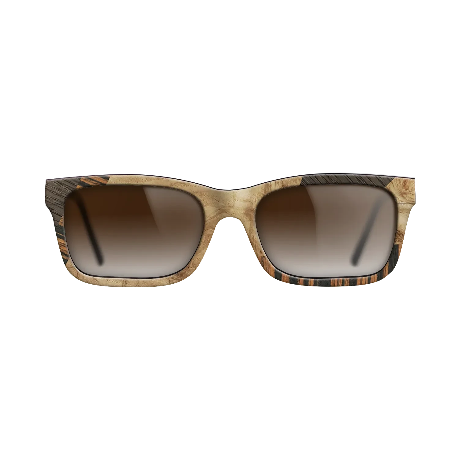 Walnut: Straight Grain,Italian Ebony,Fumed Oak,Olive Burl: Mosaic - The Sage - Rectangle - 1387 - SIRIS wood optic