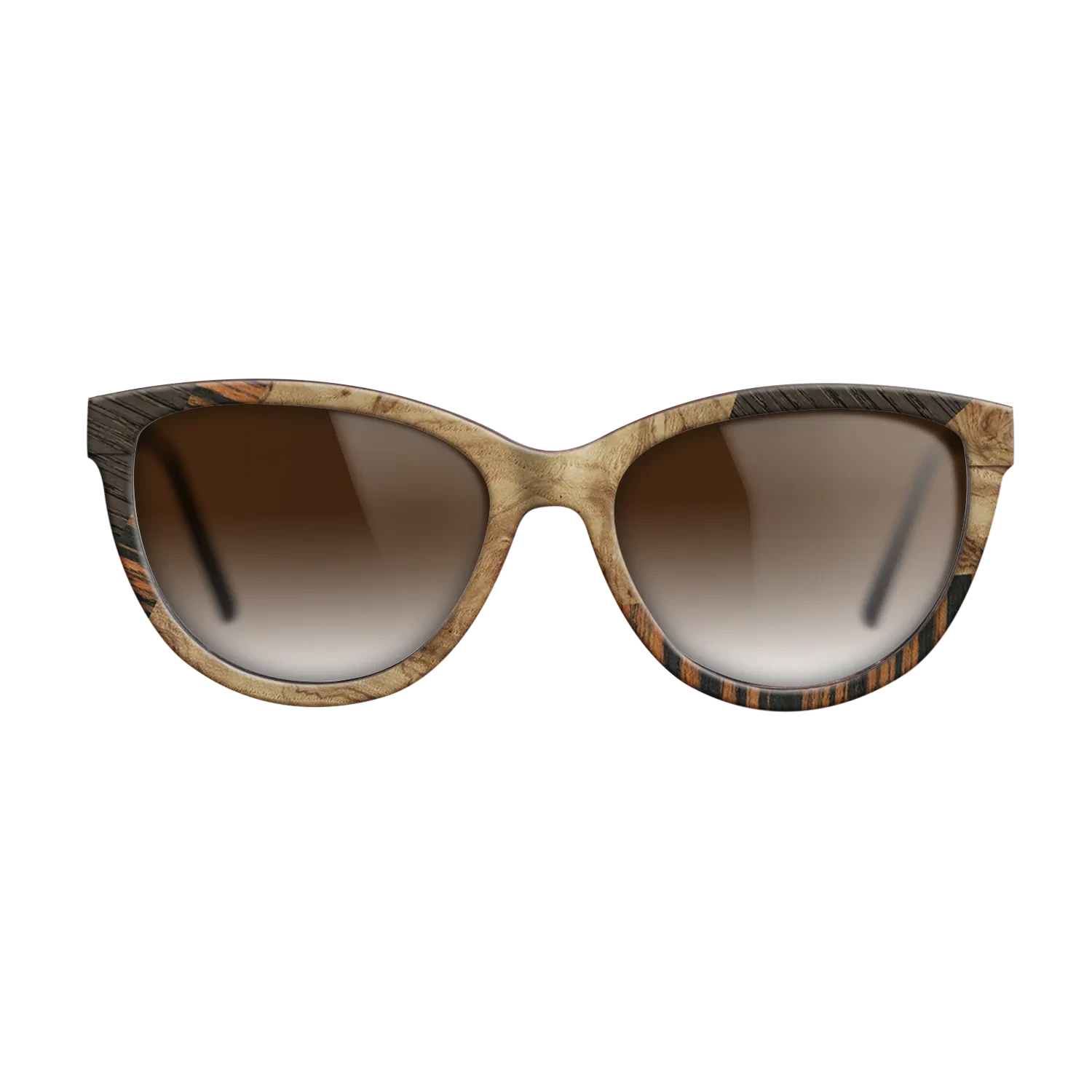 Walnut: Straight Grain,Italian Ebony,Fumed Oak,Olive Burl: Mosaic - The Maiden - Cat - 1387 - SIRIS wood optic