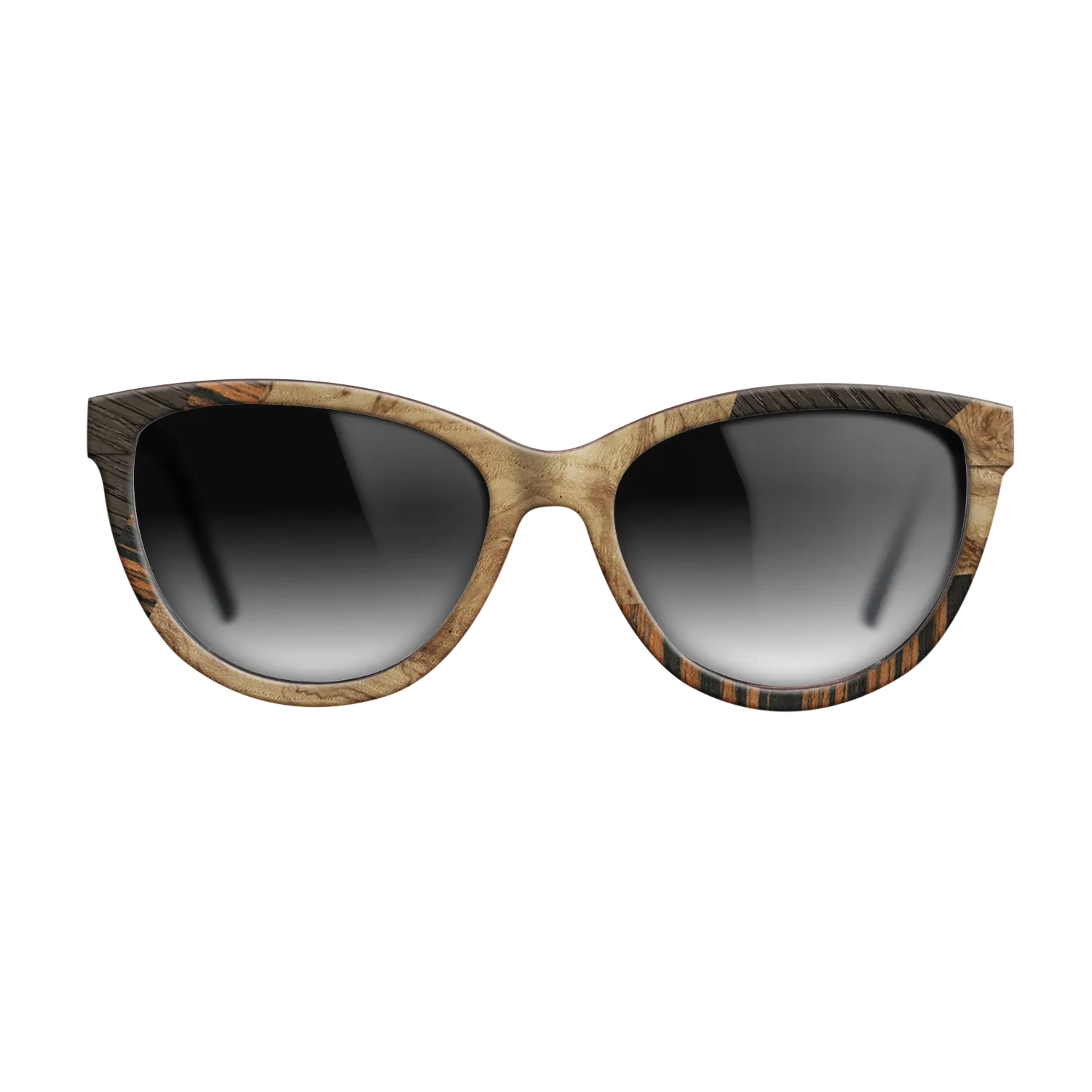 Walnut: Straight Grain,Italian Ebony,Fumed Oak,Olive Burl: Mosaic - The Maiden - Cat - 1387 - SIRIS wood optic