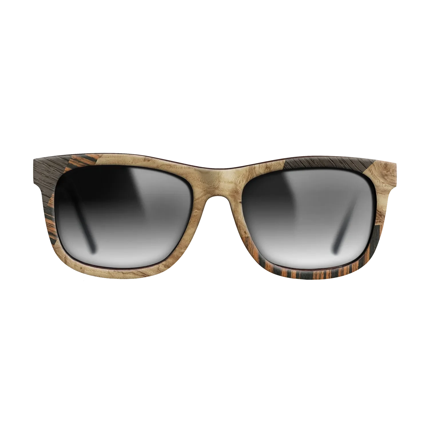 Walnut: Straight Grain,Italian Ebony,Fumed Oak,Olive Burl: Mosaic - The Hero - Square - 1387 - SIRIS wood optic