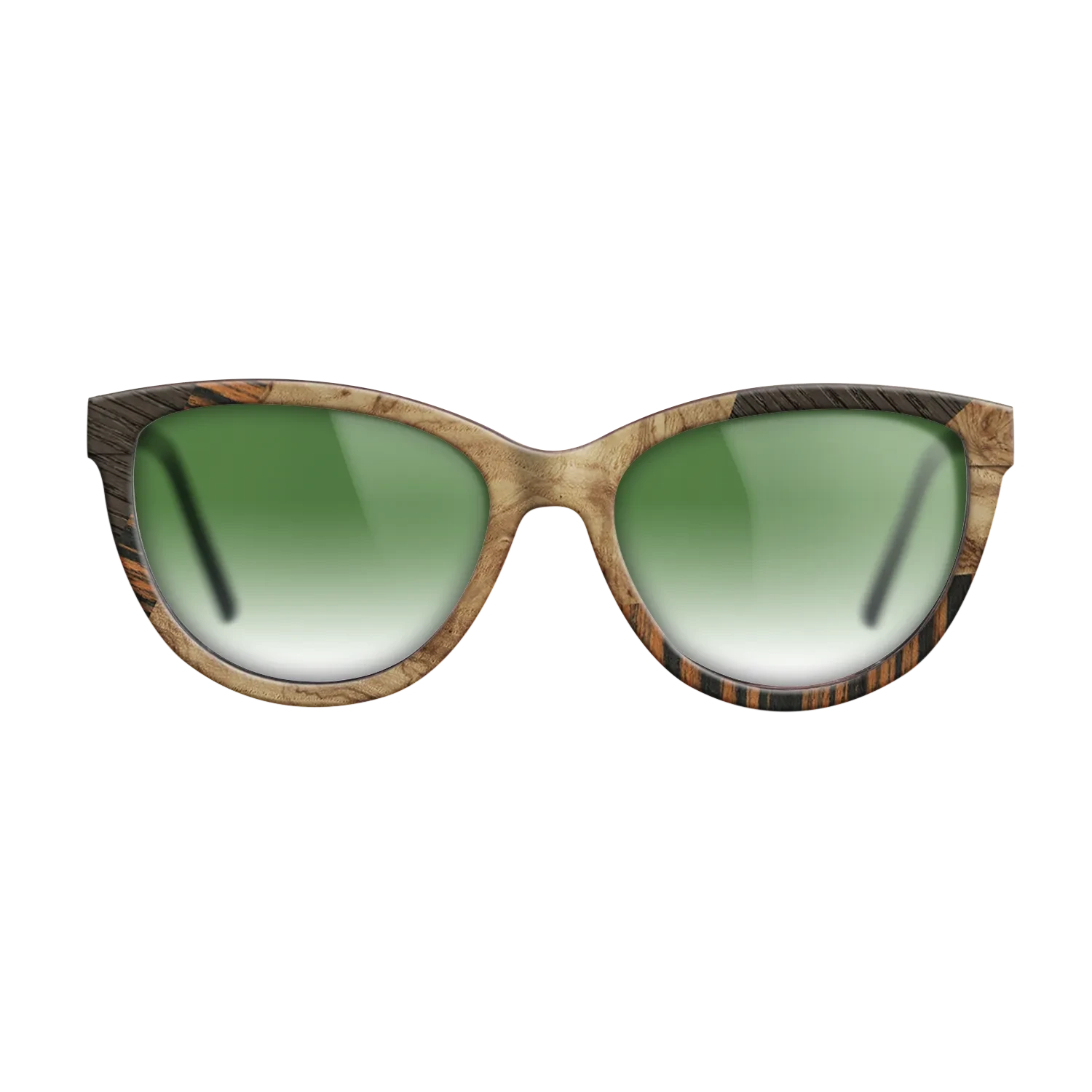 Walnut: Straight Grain,Italian Ebony,Fumed Oak,Olive Burl: Mosaic - The Maiden - Cat - 1387 - SIRIS wood optic