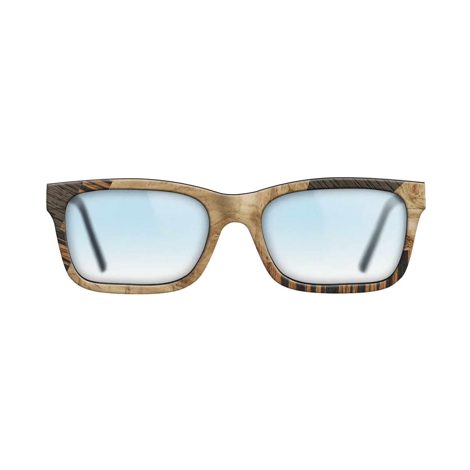 Walnut: Straight Grain,Italian Ebony,Fumed Oak,Olive Burl: Mosaic - The Sage - Rectangle - 1387 - SIRIS wood optic