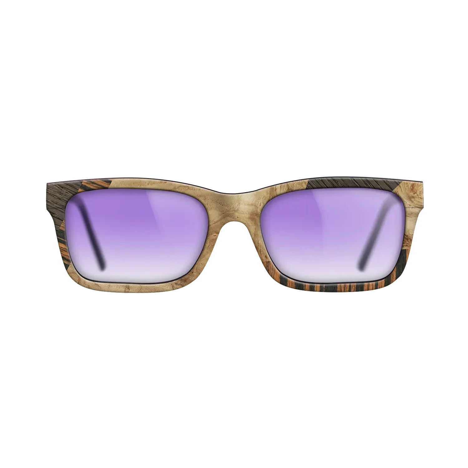 Walnut: Straight Grain,Italian Ebony,Fumed Oak,Olive Burl: Mosaic - The Sage - Rectangle - 1387 - SIRIS wood optic