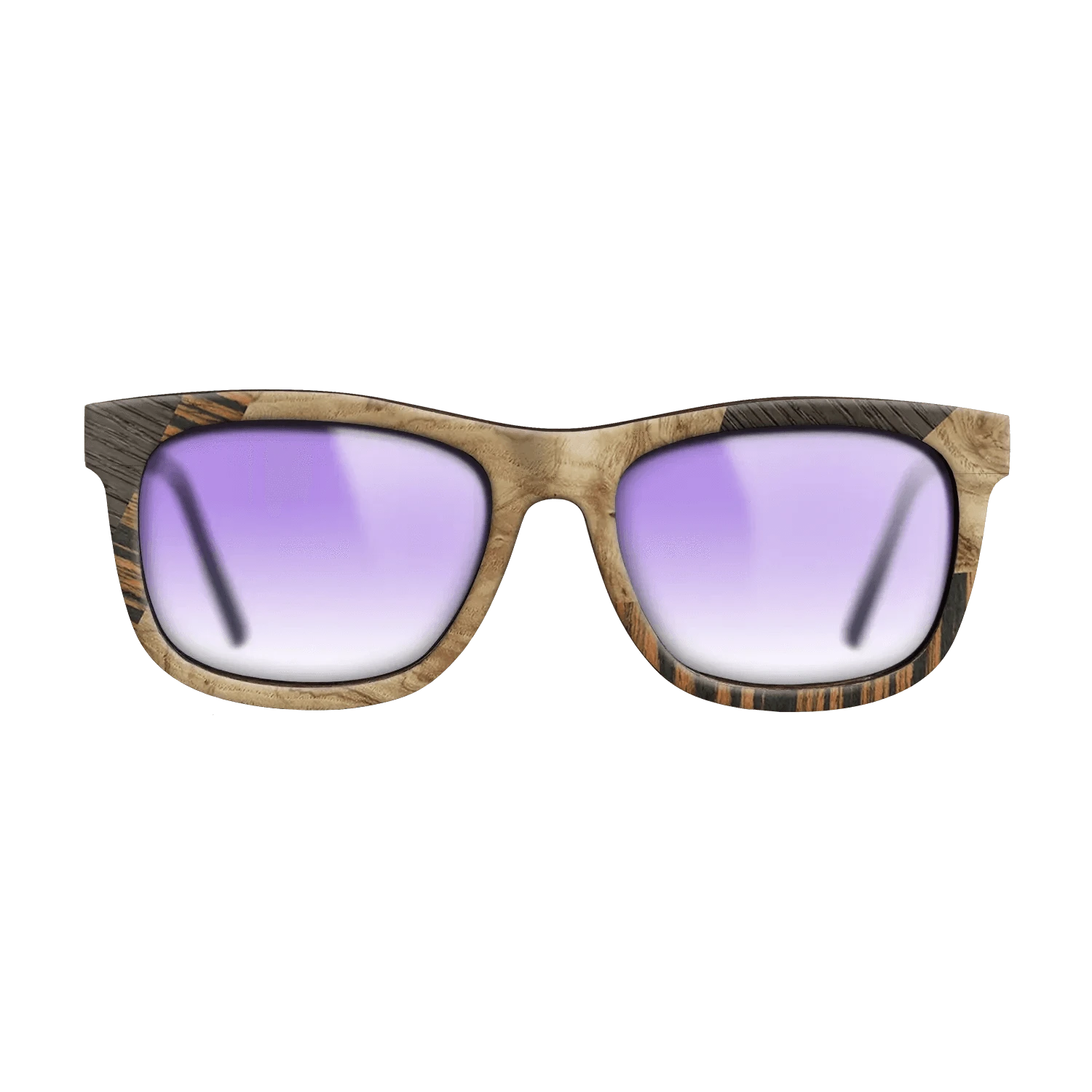 Walnut: Straight Grain,Italian Ebony,Fumed Oak,Olive Burl: Mosaic - The Hero - Square - 1387 - SIRIS wood optic