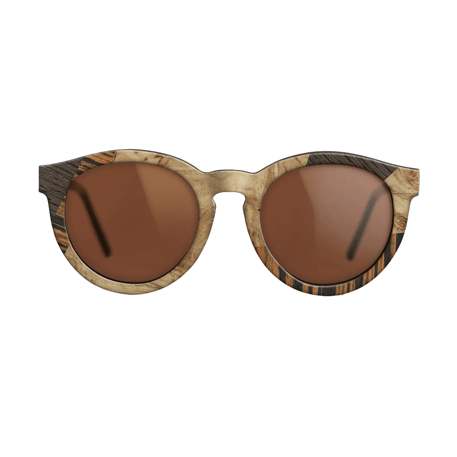 Walnut: Straight Grain,Italian Ebony,Fumed Oak,Olive Burl: Mosaic - The Rebel - Round - 1387 - SIRIS wood optic