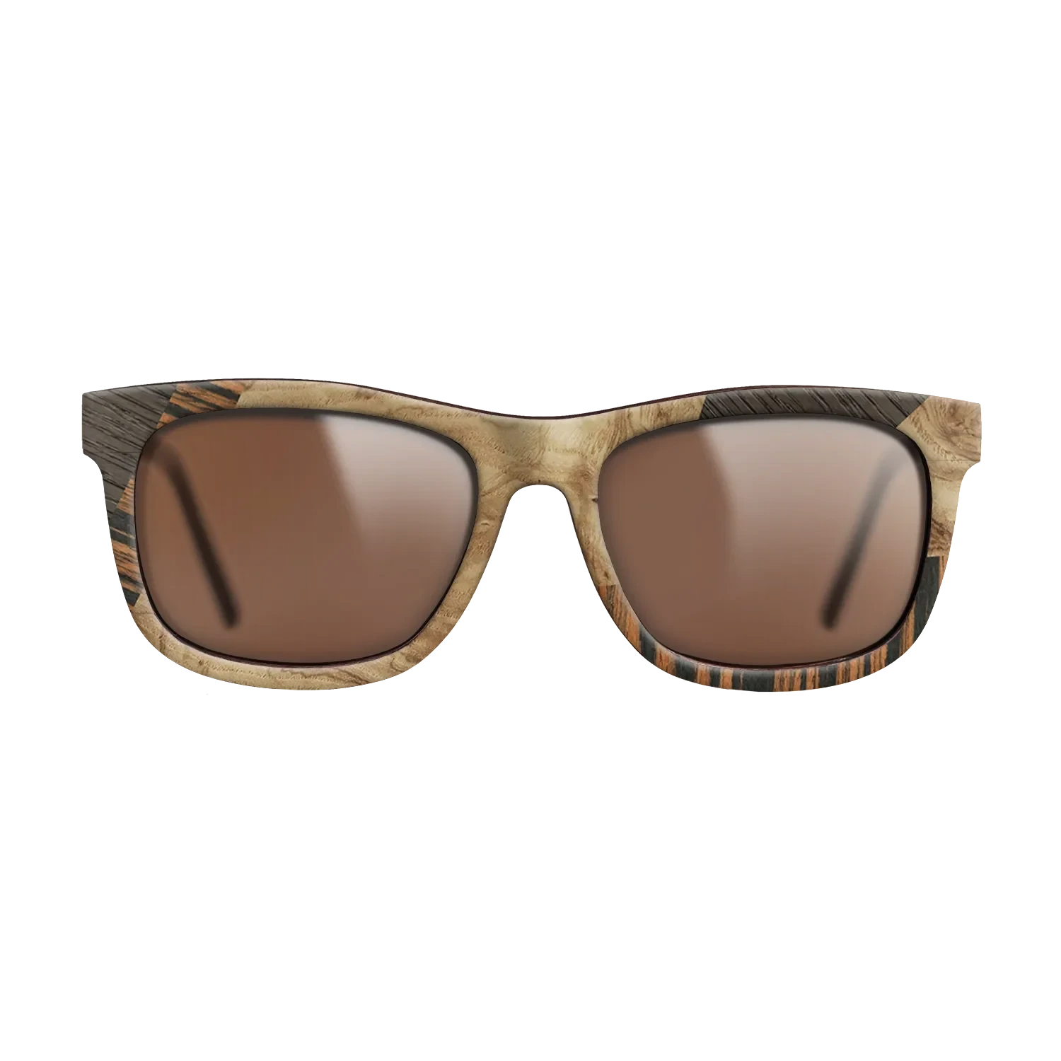 Walnut: Straight Grain,Italian Ebony,Fumed Oak,Olive Burl: Mosaic - The Hero - Square - 1387 - SIRIS wood optic