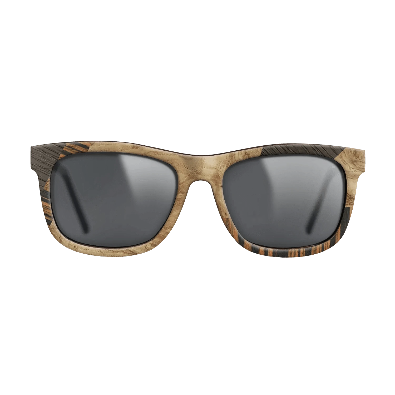 Walnut: Straight Grain,Italian Ebony,Fumed Oak,Olive Burl: Mosaic - The Hero - Square - 1387 - SIRIS wood optic