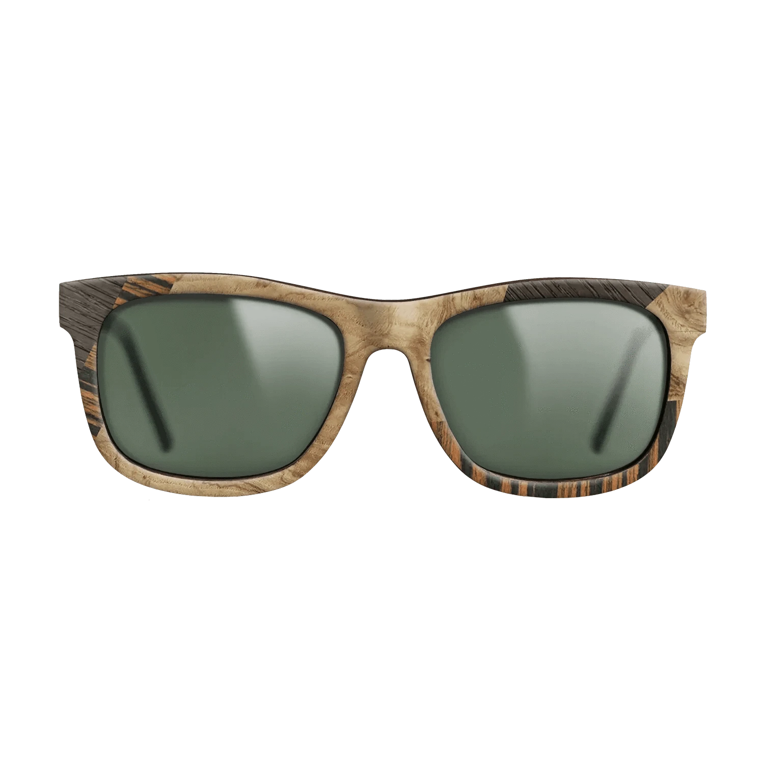 Walnut: Straight Grain,Italian Ebony,Fumed Oak,Olive Burl: Mosaic - The Hero - Square - 1387 - SIRIS wood optic