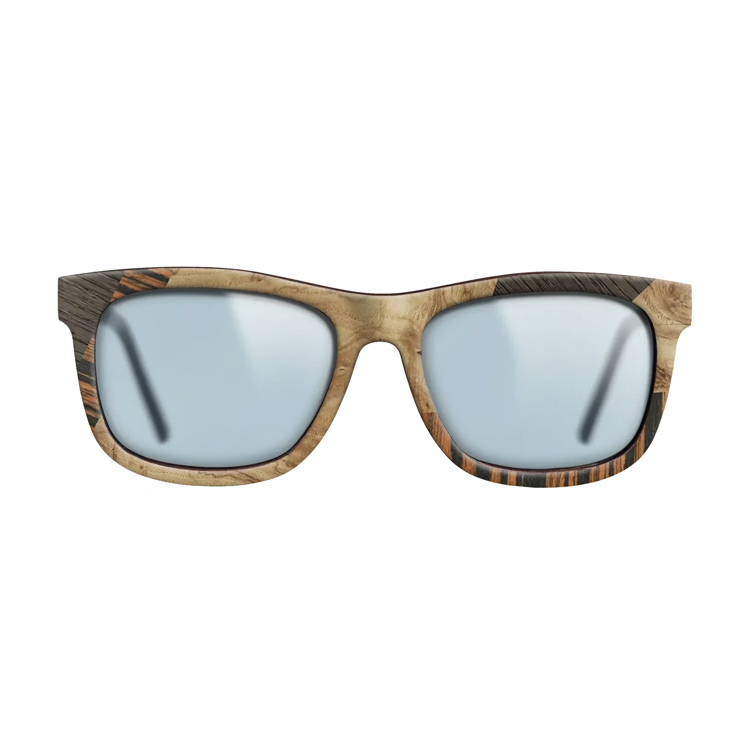 Walnut: Straight Grain,Italian Ebony,Fumed Oak,Olive Burl: Mosaic - The Hero - Square - 1387 - SIRIS wood optic