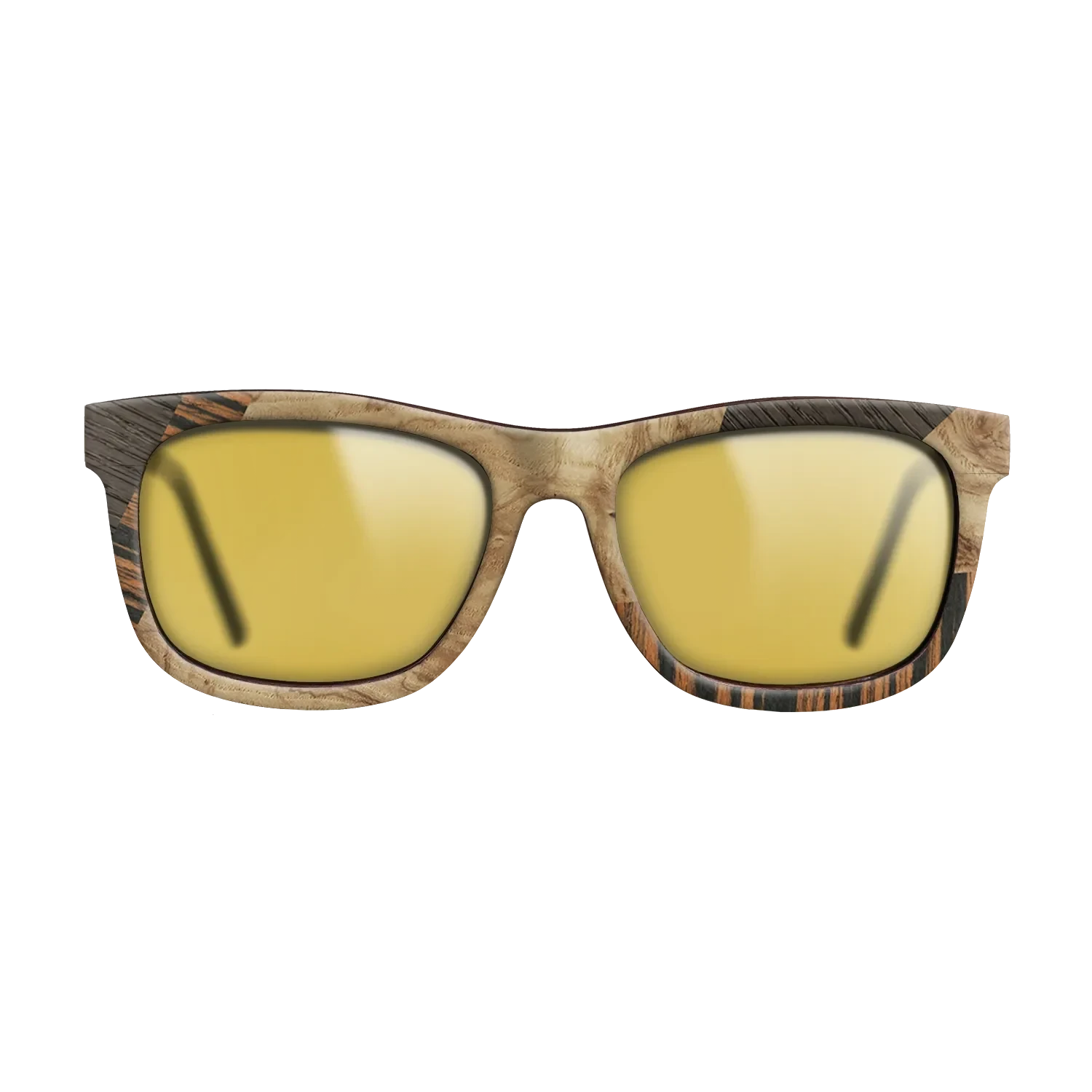 Walnut: Straight Grain,Italian Ebony,Fumed Oak,Olive Burl: Mosaic - The Hero - Square - 1387 - SIRIS wood optic