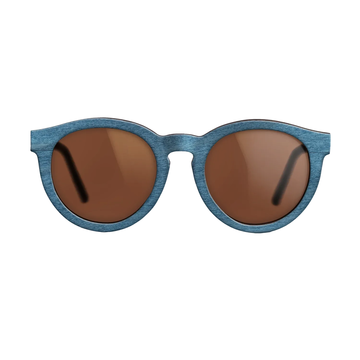 Blue Poplar BlackWalnut Temples - The Rebel - Round - 2180 - Chroma - SIRIS wood optic