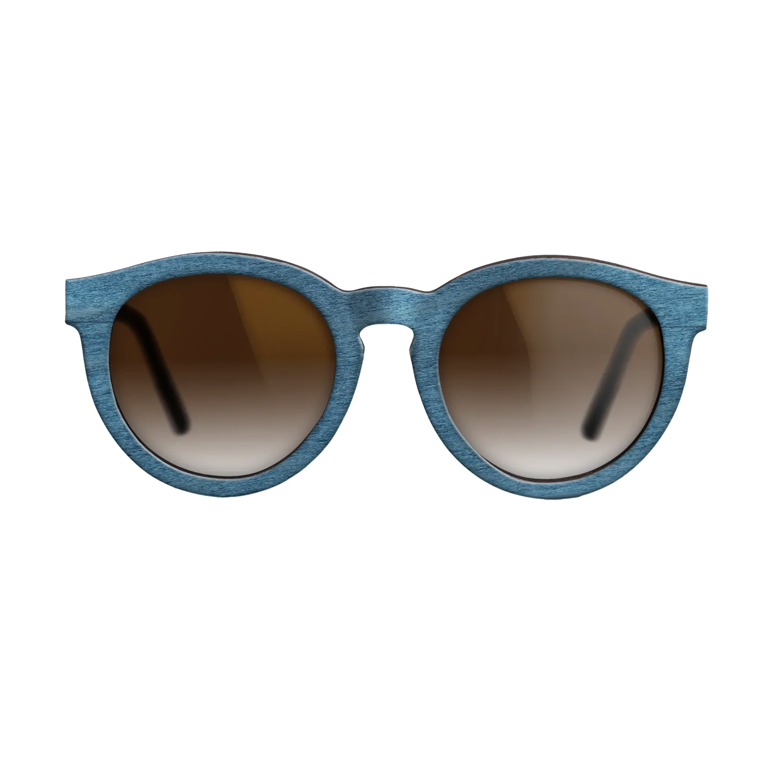 Blue Poplar BlackWalnut Temples - The Rebel - Round - 2180 - Chroma - SIRIS wood optic