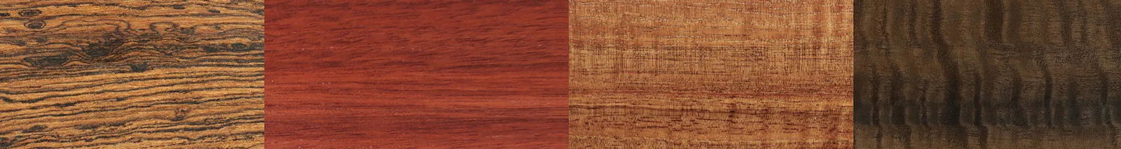 Bocote,Koa,Fumed Eucalyptus,Poplar Dyed: Red: Patch - The Hero - Square - 1494 - SIRIS wood optic