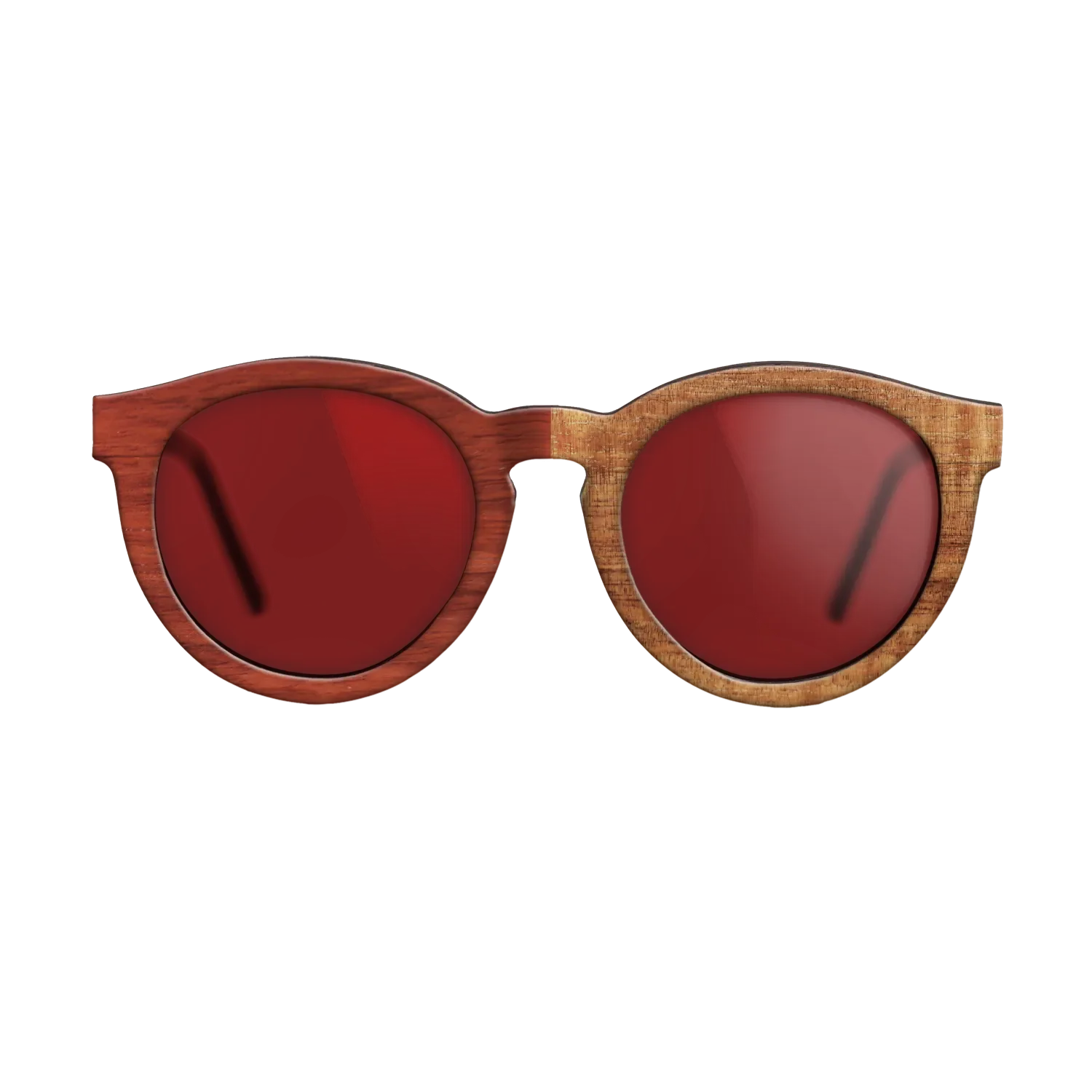 Bocote,Koa,Fumed Eucalyptus,Poplar Dyed: Red: Patch - The Rebel - Round - 1494 - SIRIS wood optic