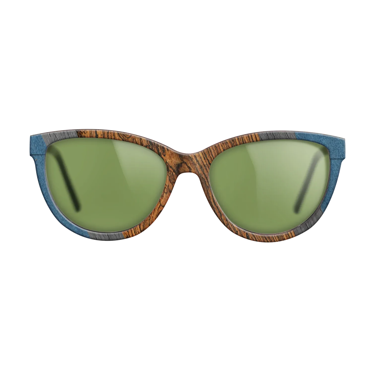 Bocote,Poplar Dyed: Blue Denim,Poplar Dyed: Grey: Angle Cut - The Maiden - Cat - 1075 - SIRIS wood optic