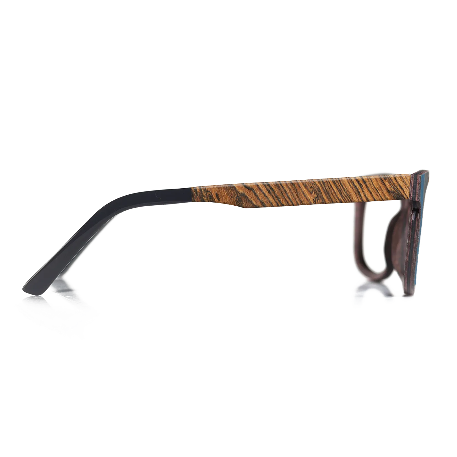 Bocote,Poplar Dyed: Blue Denim,Poplar Dyed: Grey: Angle Cut - The Rebel - Round - 1075 - SIRIS wood optic